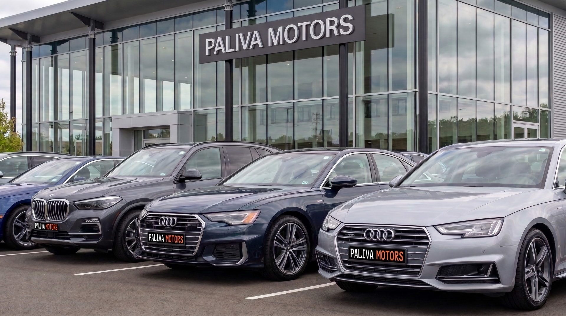 Vozy připravené před autosalonem PalivaMotors